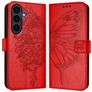 Mobigear Butterfly Housse Samsung Galaxy S26 FE Etui Porte-Monnaie - Rouge