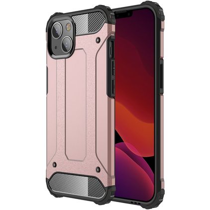 Mobigear Outdoor Coque iPhone 13 Mini Coque arrière Rigide Anti-Chocs - Rose doré