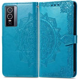 Mobigear Mandala Housse Vivo Y76 Etui Porte-Monnaie - Bleu