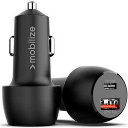 Mobilize - Double USB / USB-C Chargeur voiture Power Delivery 48W - Noir