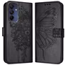 Mobigear Butterfly Housse Samsung Galaxy A16 Etui Porte-Monnaie - Noir