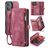 Caseme 008 Housse iPhone 16 Plus Etui avec Coque Détachable Porte-Monnaie - Rouge