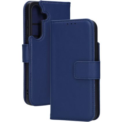 Mobiparts Coque Samsung Galaxy S25 Coque arrière Rigide Anti-Chocs avec Porte-Cartes - Bleu