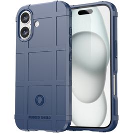 Mobigear Rugged Shield Coque iPhone 16 Coque arrière en TPU Souple Anti-Chocs - Bleu