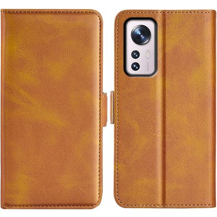 Mobigear Slim Magnet Xiaomi 12 Pro Étui Portefeuille - Cognac