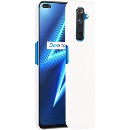 Mobigear Croco Coque Realme X50 Pro Coque arrière Rigide - Blanc
