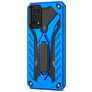 Mobigear Armor Stand Coque Samsung Galaxy A03s Coque arrière Rigide Anti-Chocs avec Support Amovible - Bleu
