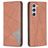 Mobigear Rhombus Slim Samsung Galaxy S24 Étui - Marron
