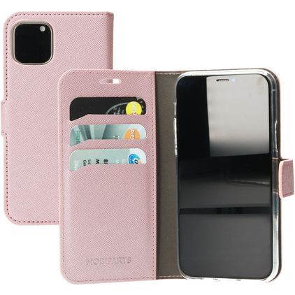 Mobiparts Saffiano Wallet iPhone 11 Pro Étui Portefeuille - Rose