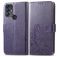 Mobigear Clover Housse TCL 30 SE Etui Porte-Monnaie - Violet