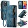 Caseme C30 Housse iPhone 14 Pro Etui Porte-Monnaie - Bleu