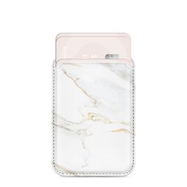 MIO - Porte Cartes en - 3 Cartes - Compatible MagSafe - White Marble