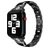 Mobigear Prague Bracelet Acier Apple Watch Fermeture boucle déployante - 42/41/40/38 mm - Noir