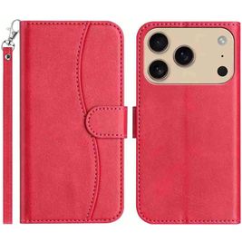 Mobigear S Line Housse iPhone 17 Pro Max Etui Porte-Monnaie - Rouge