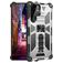 Mobigear Armor Stand Coque Samsung Galaxy S22 Ultra Coque arrière Rigide Anti-Chocs avec Support Amovible - Argent