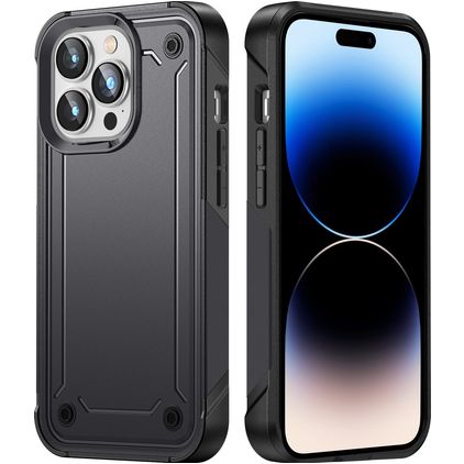 Mobigear Slim Armor Coque iPhone 14 Pro Coque arrière Rigide Anti-Chocs - Gris