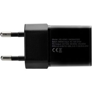 Mobigear Essentials - Simple USB-C Chargeur USB-C 1 mètre Power Delivery 20W - Noir