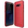 Mobigear Brushed Slim Coque Samsung Galaxy S8 Coque arrière en TPU Souple - Rouge
