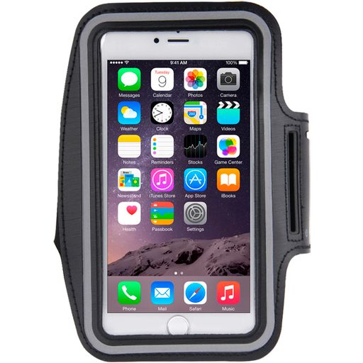 Mobigear Brassard Téléphone iPhone 8 Plus Brassard Coque de Sport en Neoprène - Noir