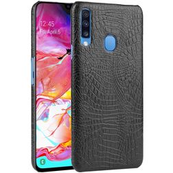 Mobigear Croco Coque Samsung Galaxy A20s Coque arrière Rigide - Noir