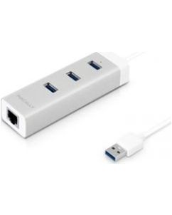 Macally 3-Port - Hub USB-A vers Ethernet / USB-A - Blanc