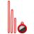 Mobigear Lanyard Coque Apple AirTag Coque en Silicone Souple - Rouge