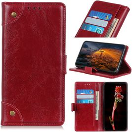 Mobigear Ranch Housse Motorola Moto E22 Etui Porte-Monnaie - Bordeaux