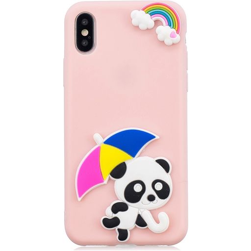 Mobigear Design Coque iPhone XS Max Coque arrière en TPU Souple - Rainbow Panda