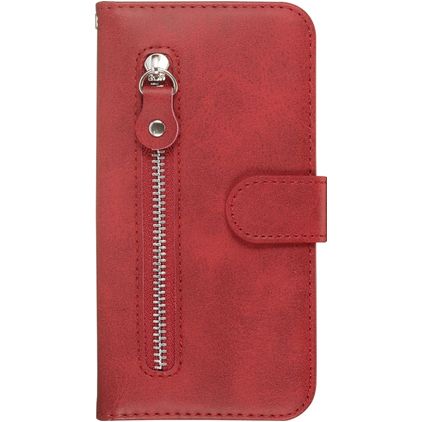 Mobigear Zipper Housse Samsung Galaxy S20 Etui Porte-Monnaie - Rouge