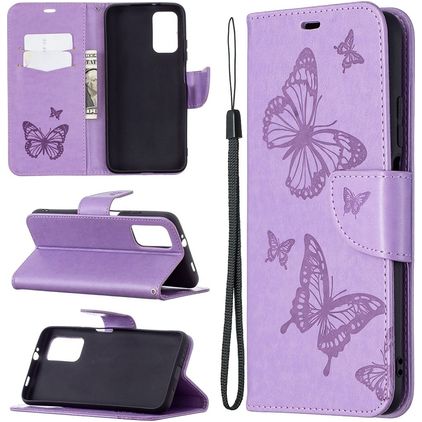 Mobigear Butterfly POCO M3 Étui Portefeuille - Violet