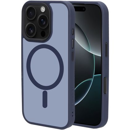 Mobiparts Hardcover Coque iPhone 16 Pro MagSafe Coque arrière Rigide - Satin Blue