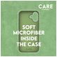 CARE by PanzerGlass Fashionable Coque iPhone 16 MagSafe Coque arrière en Silicone - Vert