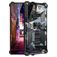 Mobigear Armor Stand Coque Samsung Galaxy S22 Ultra Coque arrière Rigide Anti-Chocs avec Support Amovible - Bleu