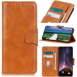 Mobigear Classy Housse iPhone 13 Etui Porte-Monnaie - Cognac