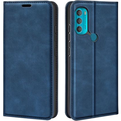 Mobigear Retro Slim Housse Motorola Moto G71 5G Etui Porte-Monnaie - Bleu