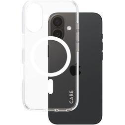 CARE by PanzerGlass Urban Combat iPhone 16 MagSafe Plastique rigide Coque arrière - Transparent / Blanc