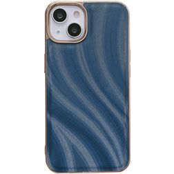 Mobigear Wavy Coque iPhone 14 Plus Coque arrière Rigide - Bleu