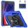 Mobigear SureGrip Xtreme Coque Samsung Galaxy Tab S9 Plus Coque arrière en Plastique rigide,Silicone + Porte-crayon + Bandoulière + Support Amovible - Dark Blue