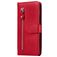 Mobigear Zipper Xiaomi Redmi Note 9 Étui Portefeuille - Rouge