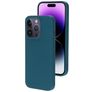 Mobiparts Coque iPhone 14 Pro Coque arrière en Silicone - Blueberry Blue