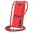 Mobigear Lanyard Card Samsung Galaxy S24 FE Coque avec cordon en Silicone et Porte-Cartes - Rouge