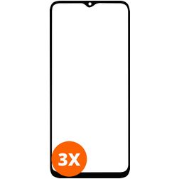 Mobigear Premium Motorola Moto G8 Power Lite Verre trempé Protection d'écran - Compatible Coque - Noir (Lot de 3)