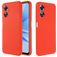 Mobigear Rubber Touch Coque OPPO A17 Coque arrière en Silicone - Rouge