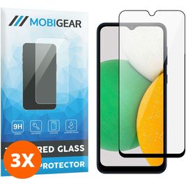Mobigear Premium Samsung Galaxy A03 Verre trempé Protection d'écran - Compatible Coque - Noir (Lot de 3)