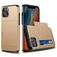Mobigear Card Coque iPhone 12 Pro Coque arrière Rigide Anti-Chocs avec Porte-Cartes - Or