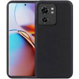Mobigear Colors Coque Motorola Edge 40 Coque arrière en TPU Souple - Noir