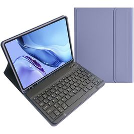 Mobigear Keys Coque iPad Air 11 Pouces (2024) Etui Clavier Bluetooth QWERTY + Porte-crayon - Violet