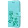 Mobigear Roses Samsung Galaxy J6 Plus Étui Portefeuille - Turquoise