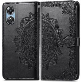 Mobigear Mandala Housse OPPO A17 Etui Porte-Monnaie - Noir