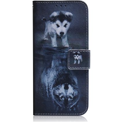 Mobigear Design Housse Huawei P40 Pro Etui Porte-Monnaie - Loup